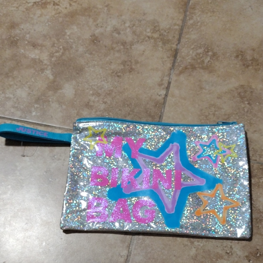 Justice- Glittery Star Bikini Bag